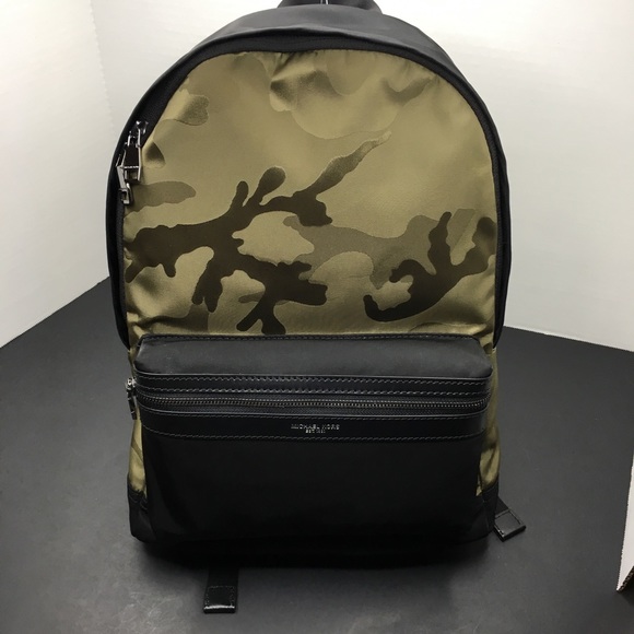 Michael Kors Handbags - Michael Kors Backpack Kent Camo Green & Black New